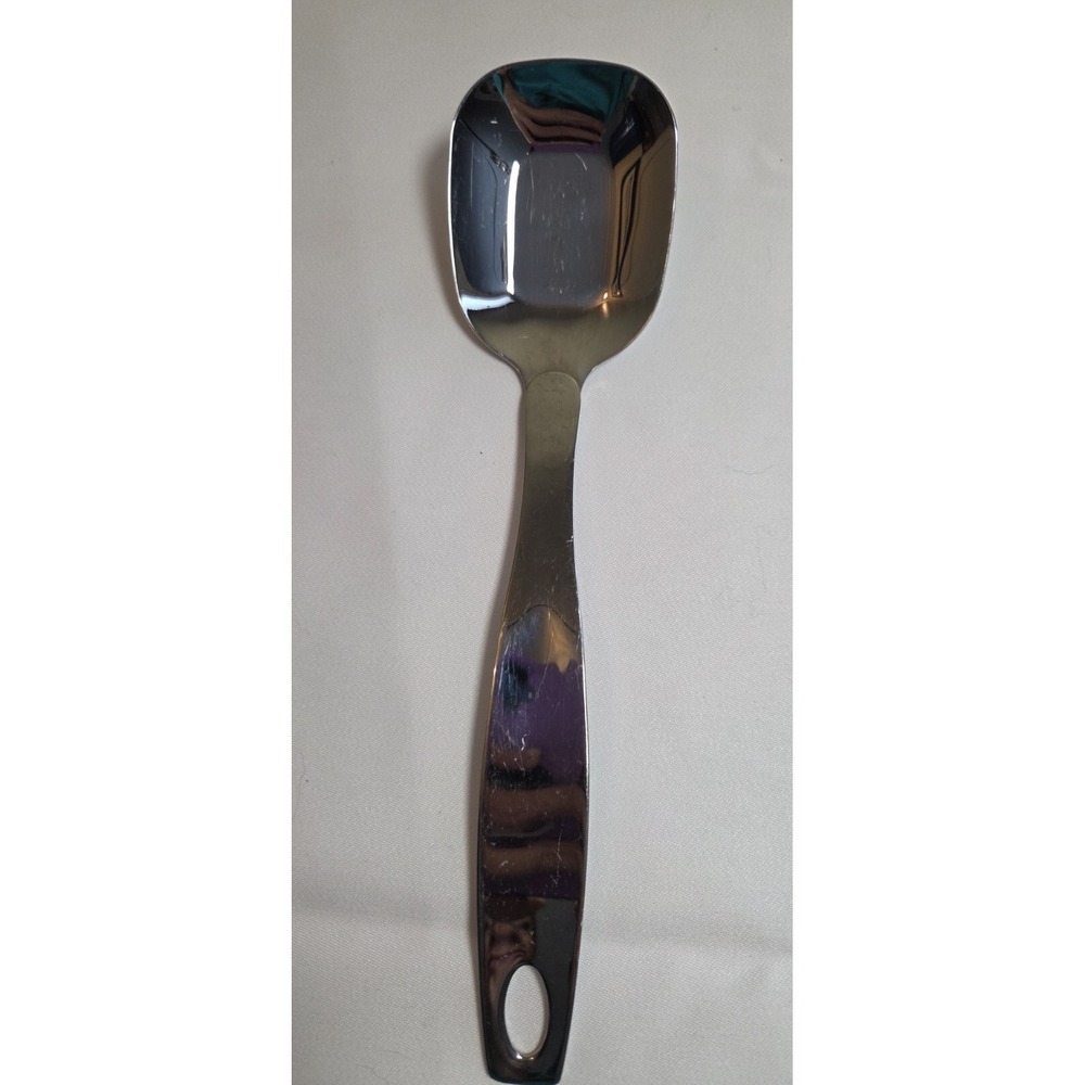 Oneida 18/8 Stainless 9.25"  Square  Serving Spoon Flatware Icecream